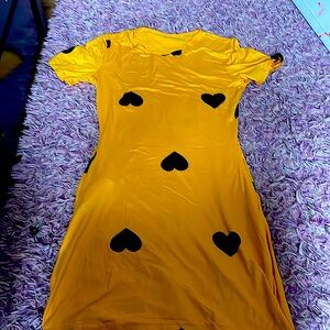 Dress (orange with black hearts) ALSO ON SALE (15$)